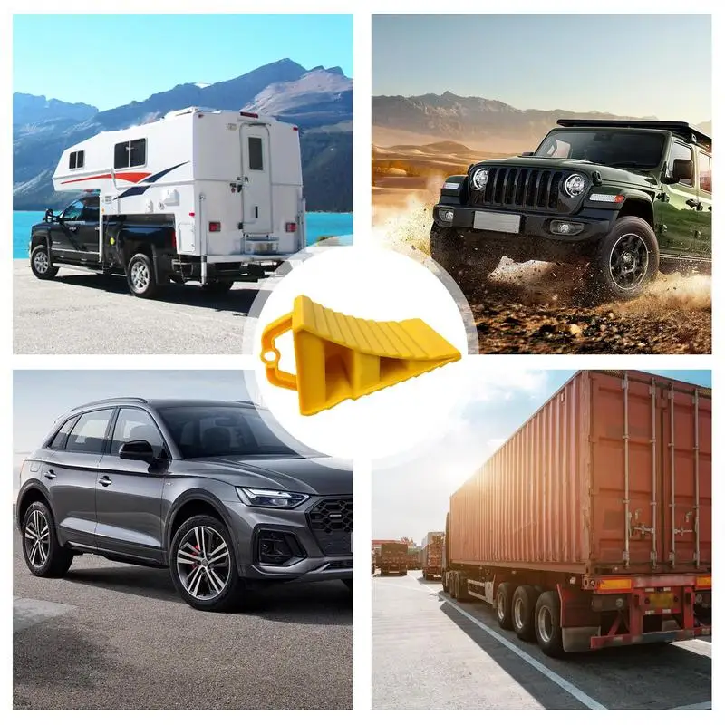 Портативная желтая опорная колодка с ручками противоскользящая пластиковая для