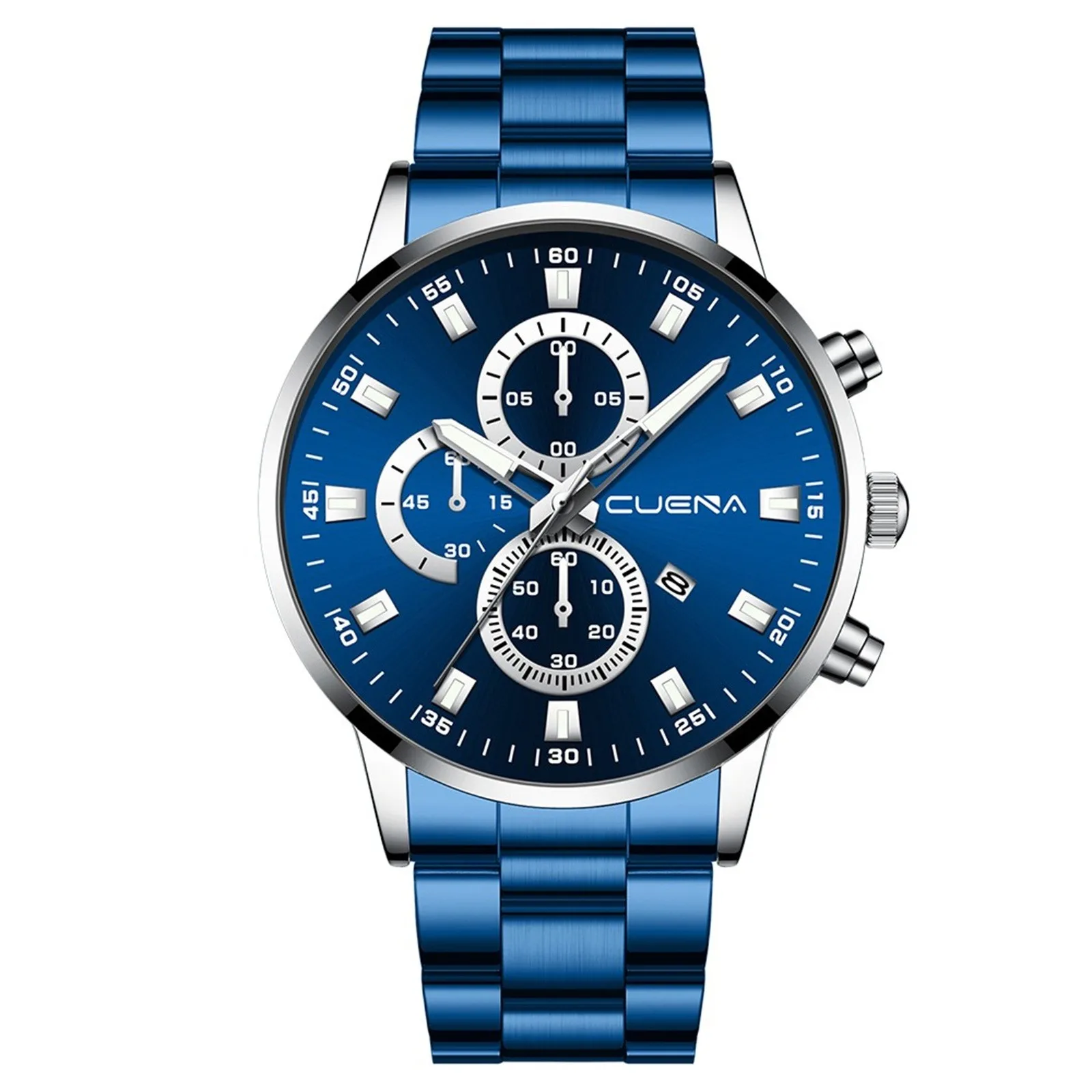 

Men Fashion Business Stainless Steel Analog Date Sport Quartz Wrist Watch Casual Bracele Watch Wristwatch часы мужские наручные
