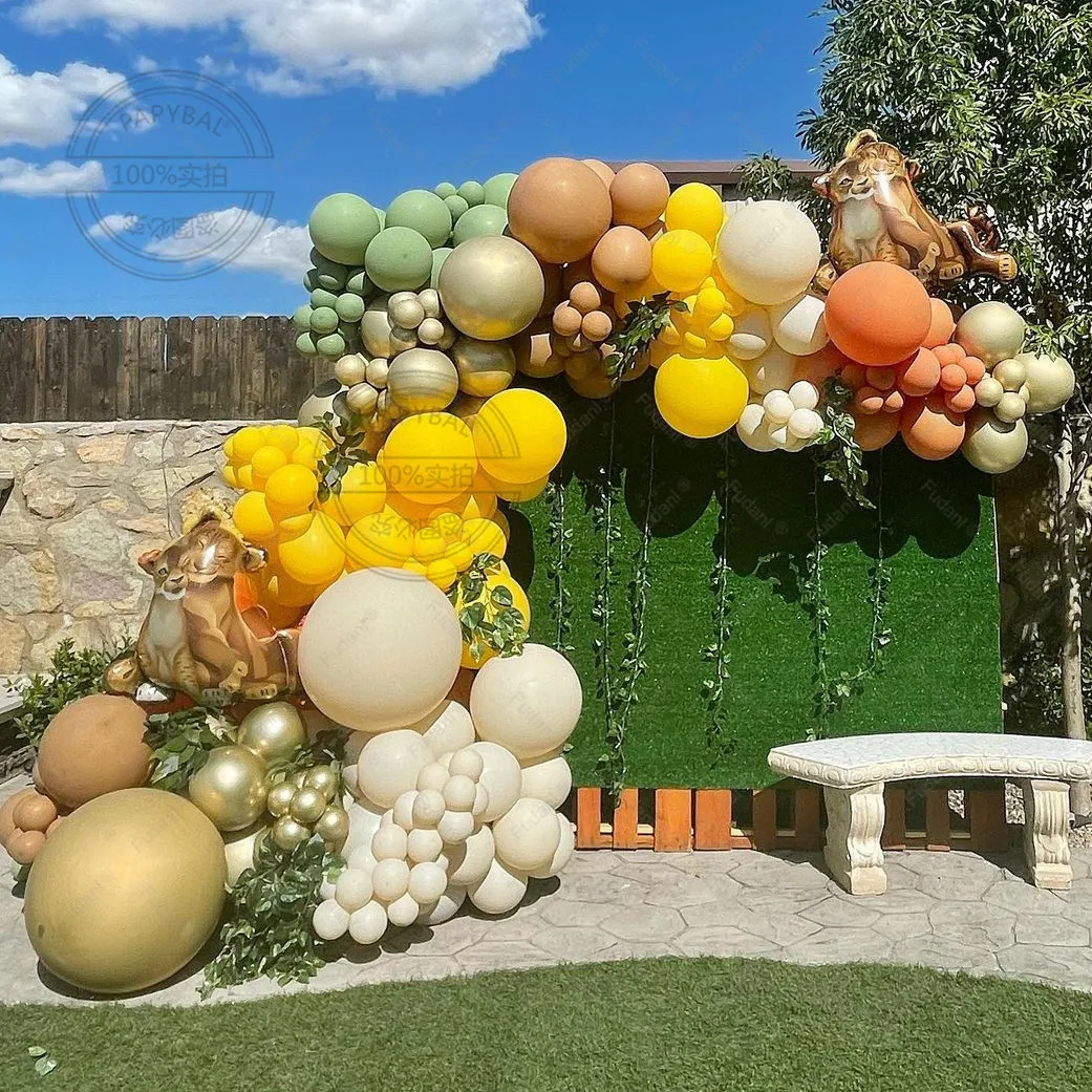 

Disney The Lion King Theme Balloons Arch Set Jungle Safari Age 1-9 Year Birthday Party Decoration Balloon Boy Baby shower Decors