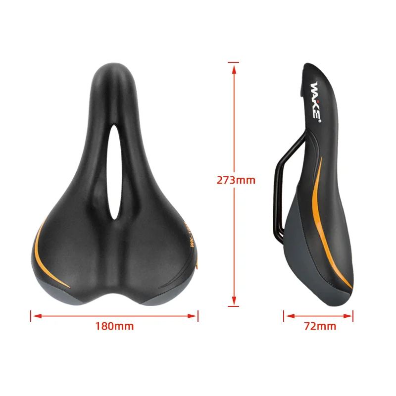 Дышащее черное седло для велосипеда из ПУ кожи