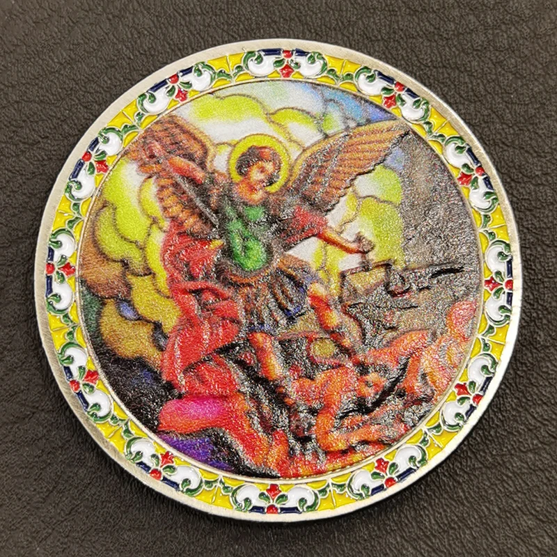 

Цветной памятный металлический медальон Archangel, сувенир, творческие подарки, развлечения, памятное значение