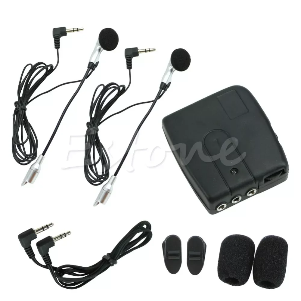 

QILEJVS Motorbike Motorcycle Helmet 2-way Intercom Headset Communication System