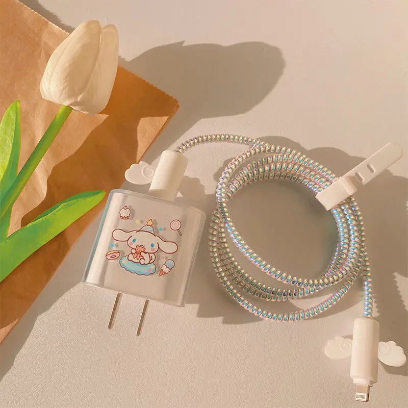 

Hello Kitty Cable Protector Cartoon 3D Break-proof Type-C Data Cord Fast Charger Cable Protection for Apple 18w/20w Phone Decor