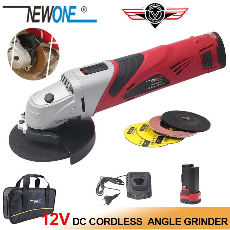 Беспроводной Электроинструмент NEWONE 7000PRM, 100 мм, 12 В, литий-ионная угловая шлифовальная машина, шлифовальная машина, саблевая пила, резка металла и дерева