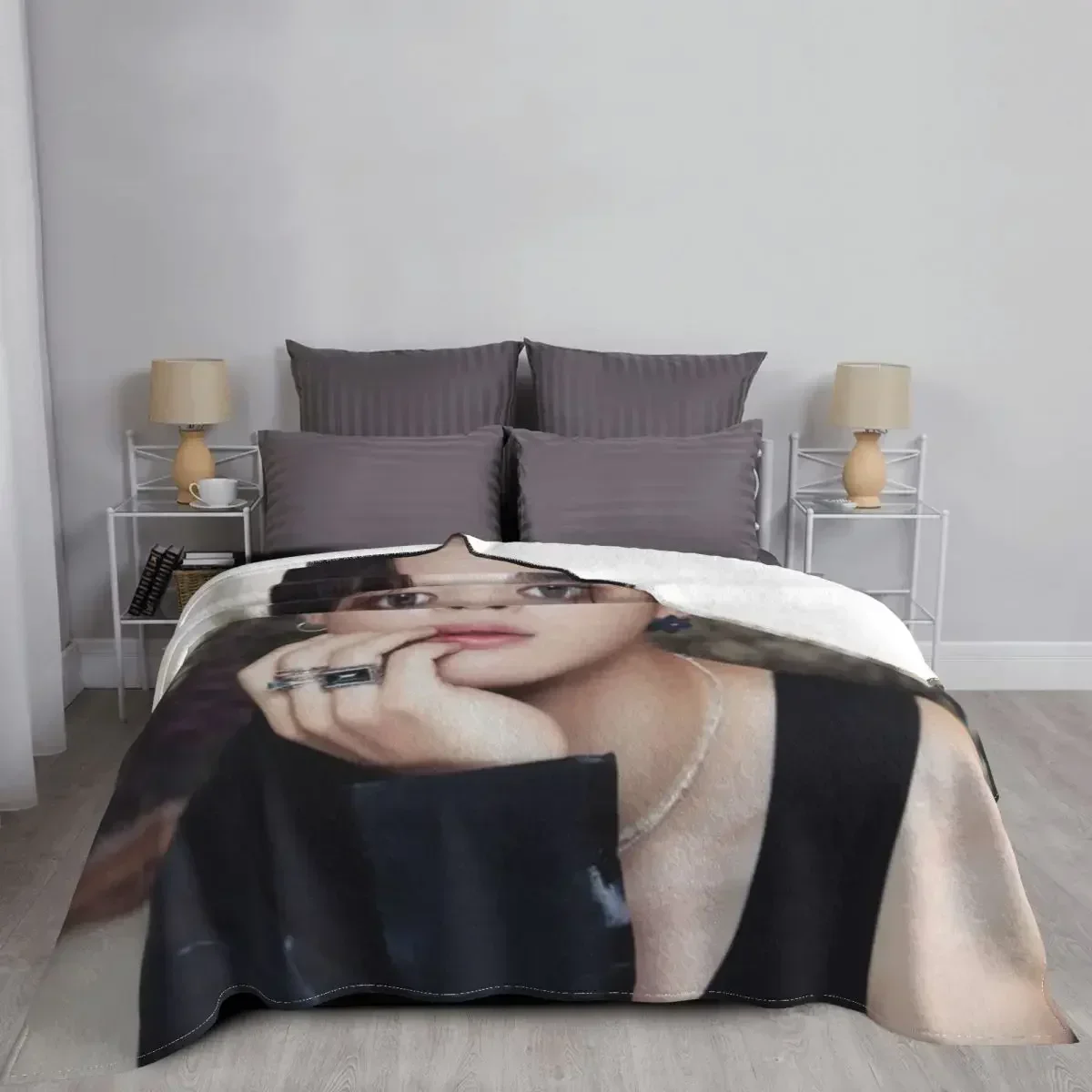 Фото Детские одеяла TS BE JIMIN 2, одинарное одеяло, фланелевое одеяло King, пушистые мягкие одеяла №1