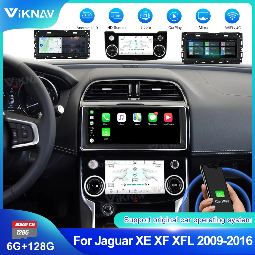 

Головное устройство на Android, мультимедийный плеер для Jaguar XF 2007-2014, автомобильное радио, GPS-навигация, беспроводной приемник Carplay, оригинал