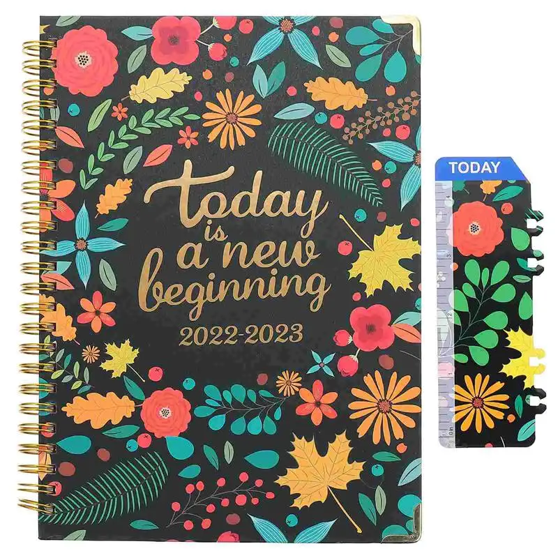 

Planner Calendar Daily Notebook Journal 2023 Notepad 2022 Spiral Desk Wired Weekly Monthly Writing Schedule Planning Desktop