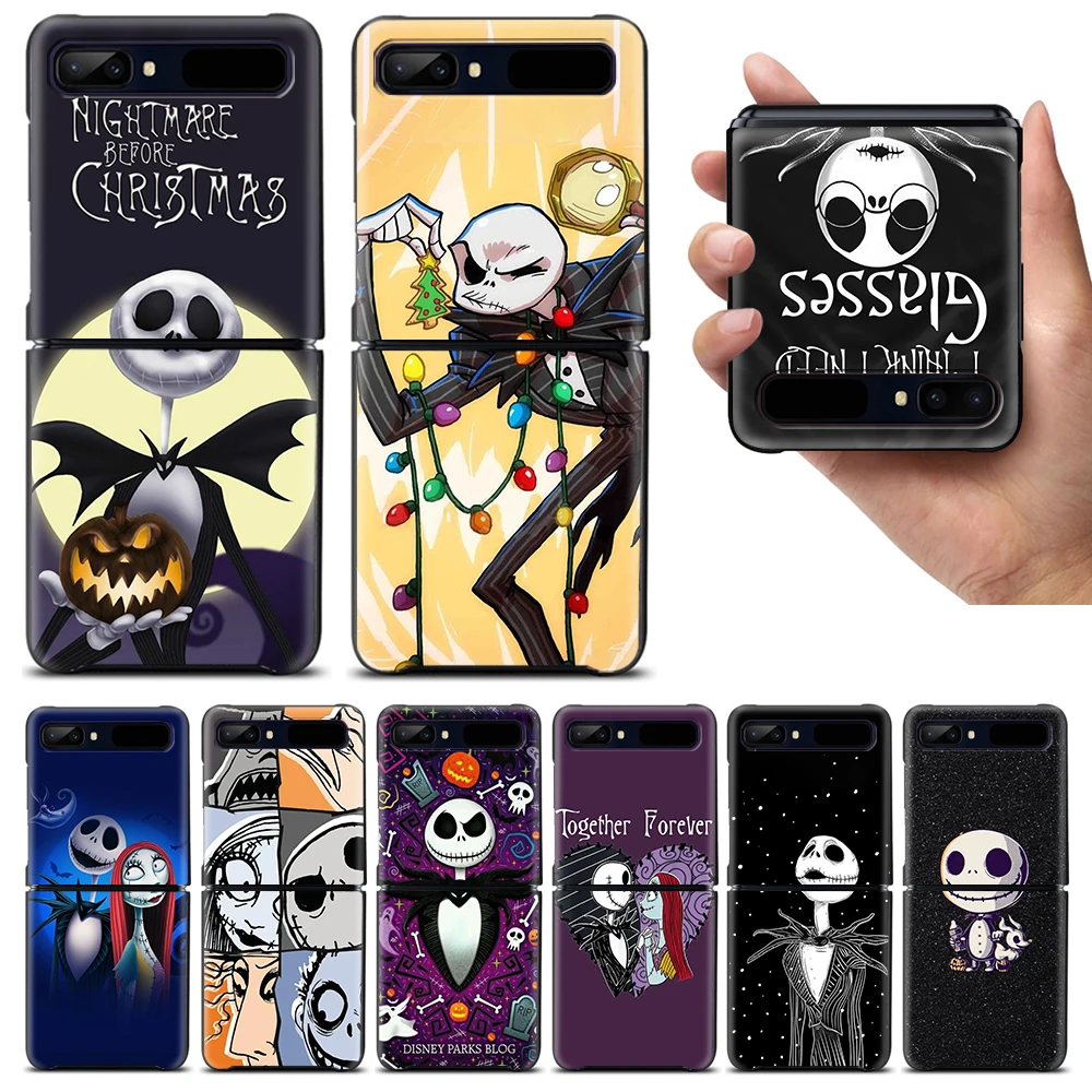 

Night Before Christmas Shockproof Cover for Samsung Galaxy Z Flip 4 3 5G Hard Black Phone Case Segmented Protect Cover