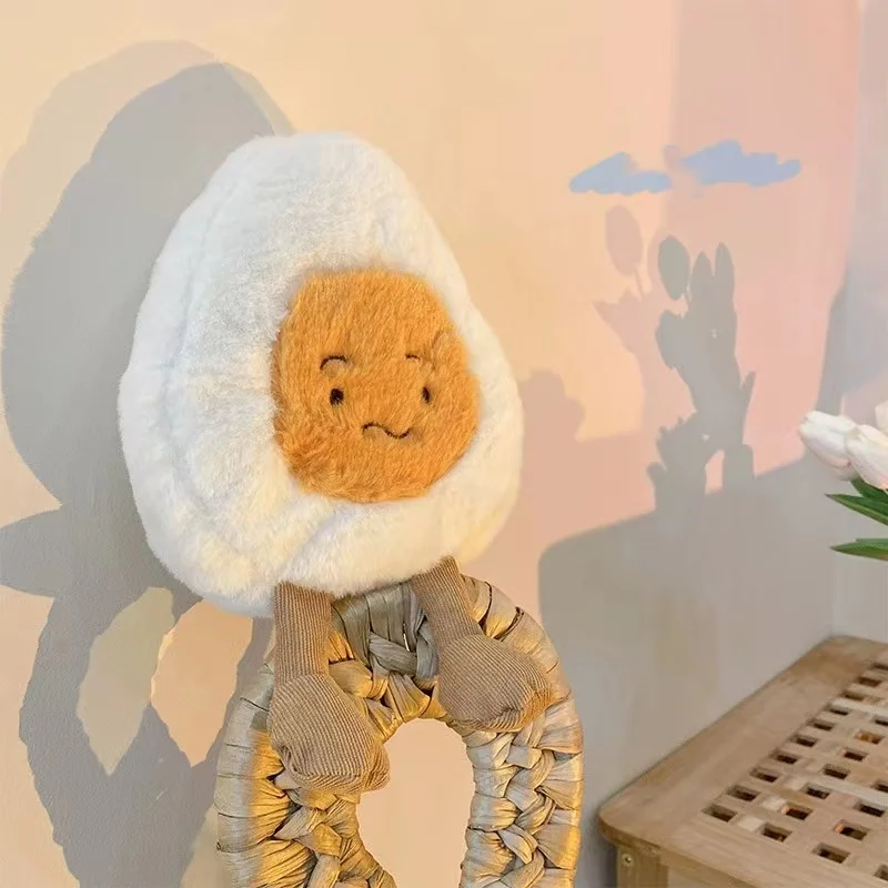 

Милая плюшевая игрушка-яйцо в виде яичного желтка, декоративная подушка для детей