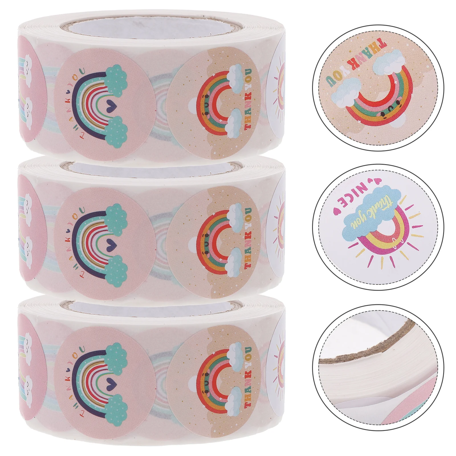 

Household Roll Packaging Stickers Multi-function Seal Gift Thank You Small Business