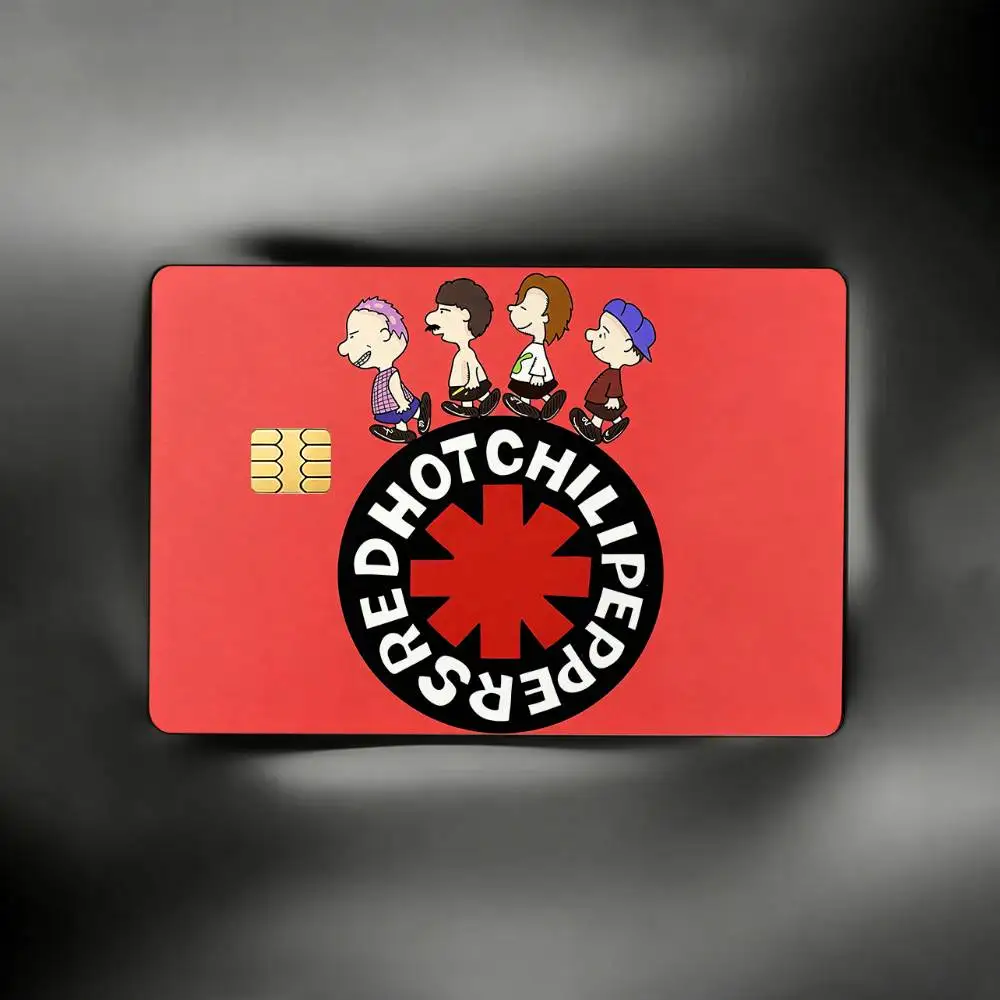 Наклейки-скины для карт Red Hot Chili Peppers (4 шт. в комплекте), водонепроницаемые, HD, защитные, для кредитных, банковских и игровых карт (art.: 3920db87fbe1c) - 3920db87fbe1c