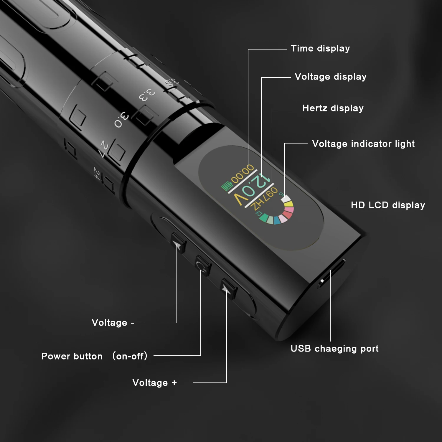 Машинка для тату-машинки 2 4-4 мм с аккумулятором