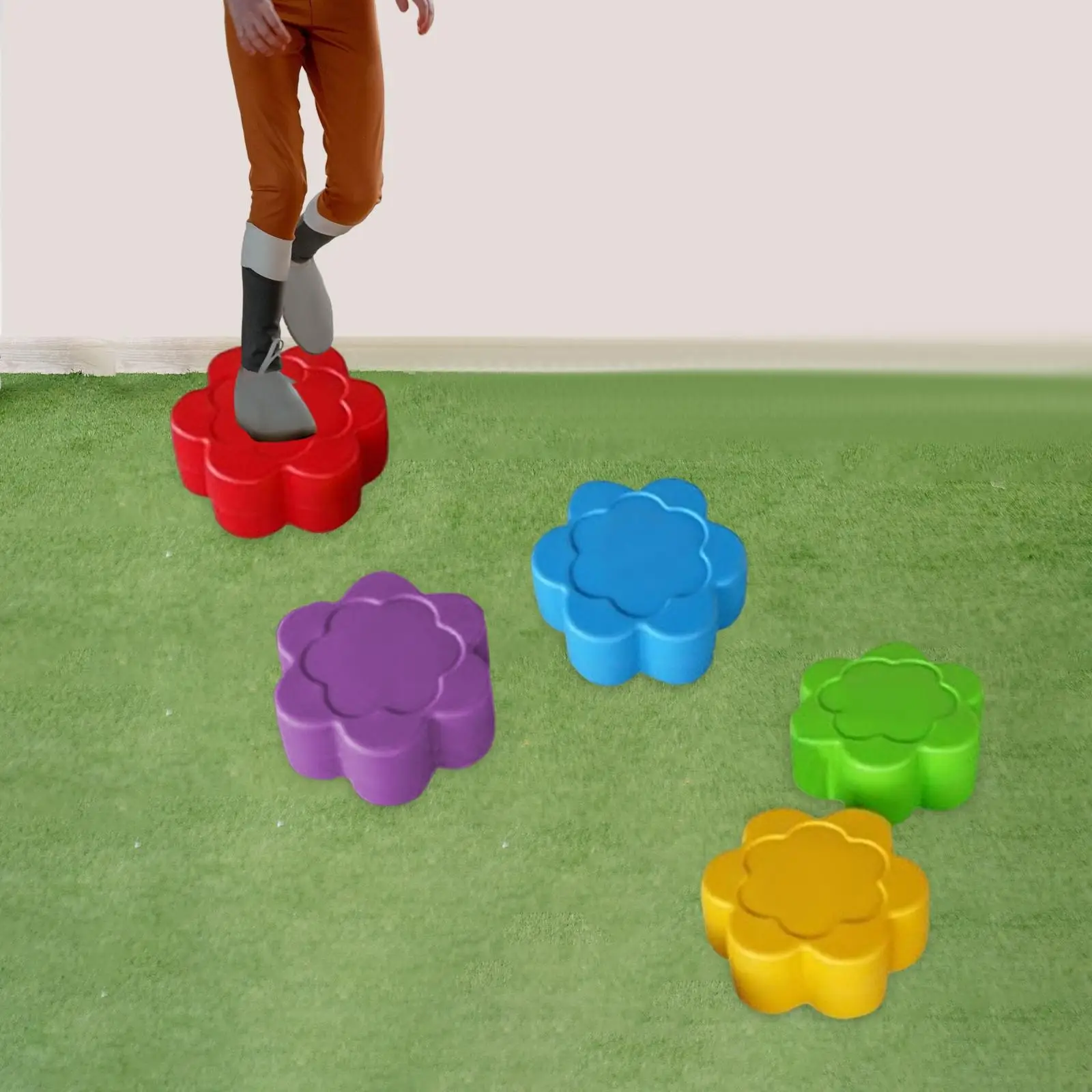 

5x Stepping River Stone Blocks Educational Balance Beam for Gym Exercise