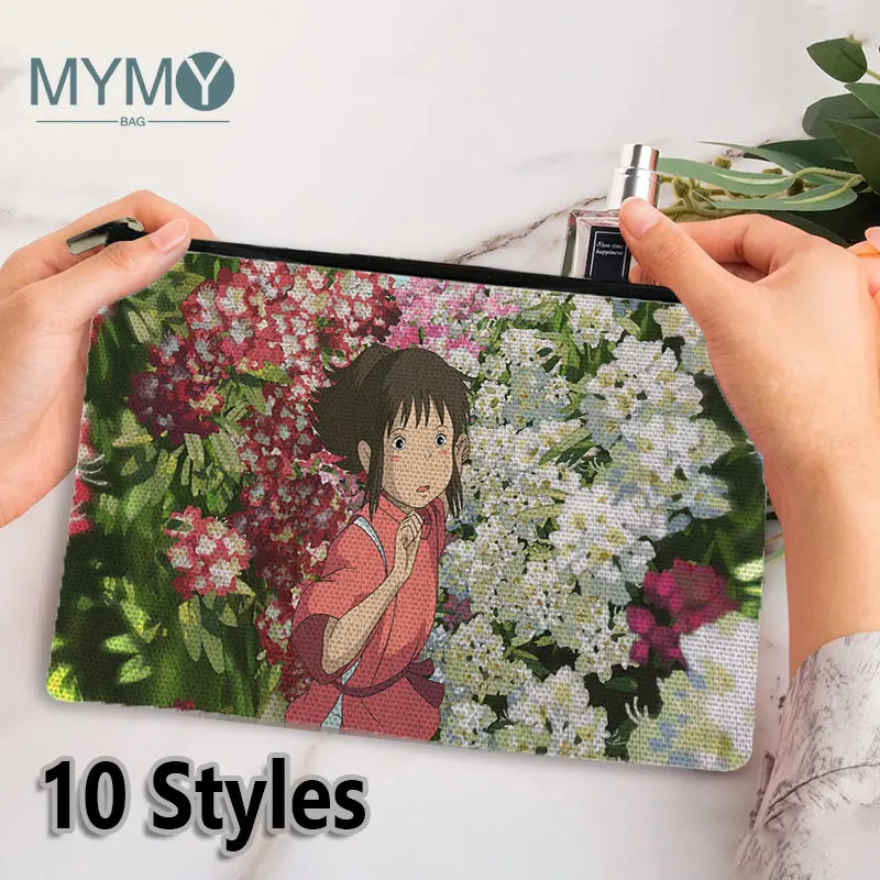 

Аниме Унесенные призраками косметички для женщин дорожный Органайзер портативная косметичка для женщин Хаяо Миядзаки Роскошная косметичк...