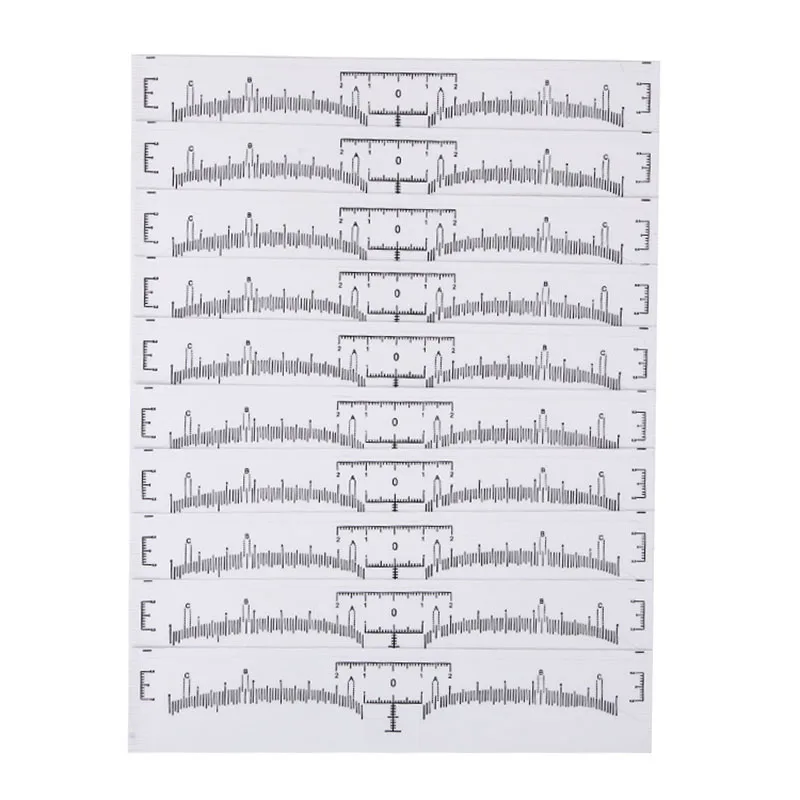 100/50/30/20/10 шт. одноразовые тату-линейки для бровей
