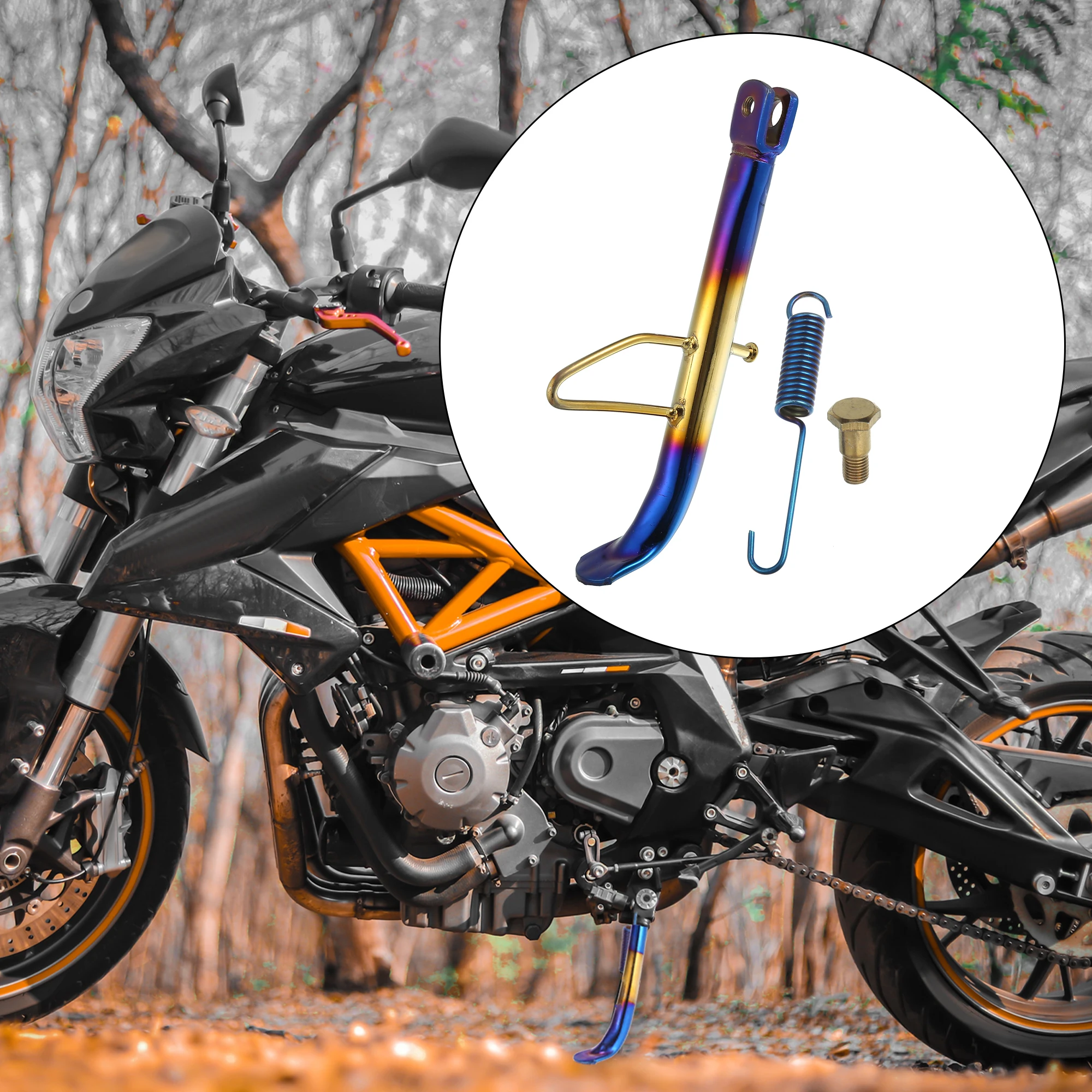 

Motoforti Многоцветный Универсальный алюминиевый сплав Подставка боковая подставка для мотоциклов скутеров велосипедов кроссовых мотоциклов 25 см