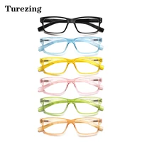 turezing 6 pack new high quality blue light blocking reading glasses metal hinged men women hd eyeglasses 0 400