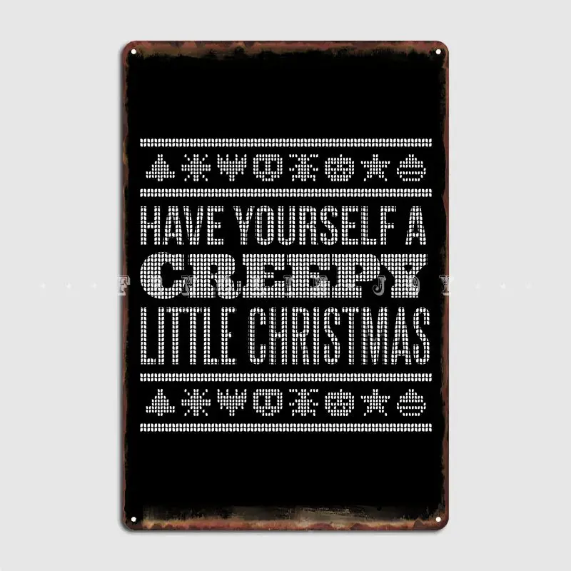 Ugly Christmas Creepy Metal Sign Wall Pub Living Room Poster Designing Tin | Plaques &amp Signs