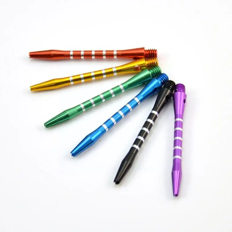 

6pcs/Set Aluminum Alloy Darts Shafts Aluminum Stem Colors Dart Accessories Metal Dart Replacement Shafts 6 Rod Thread F6Q5