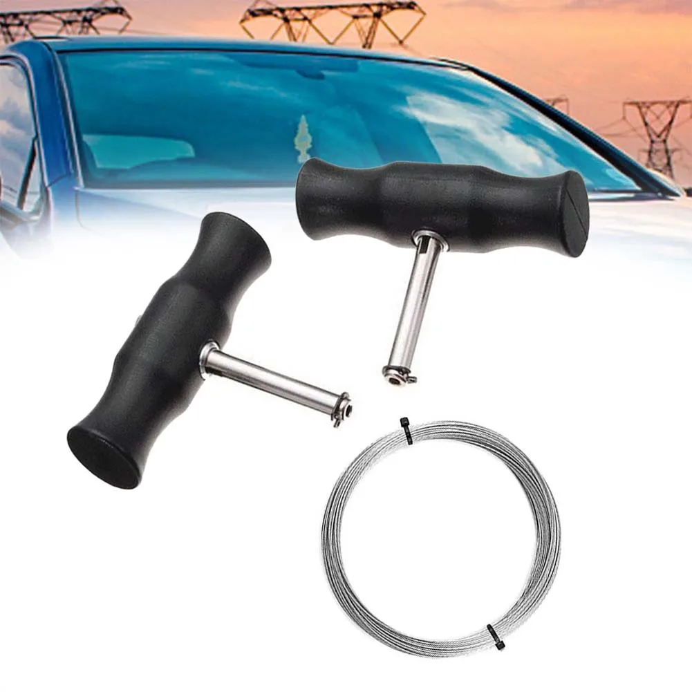 

Handle Kit Glass Cutting Line Car Windshield Pull Wire Windscreen Removal Tool Car Accessories Car Glass Cutting Wire