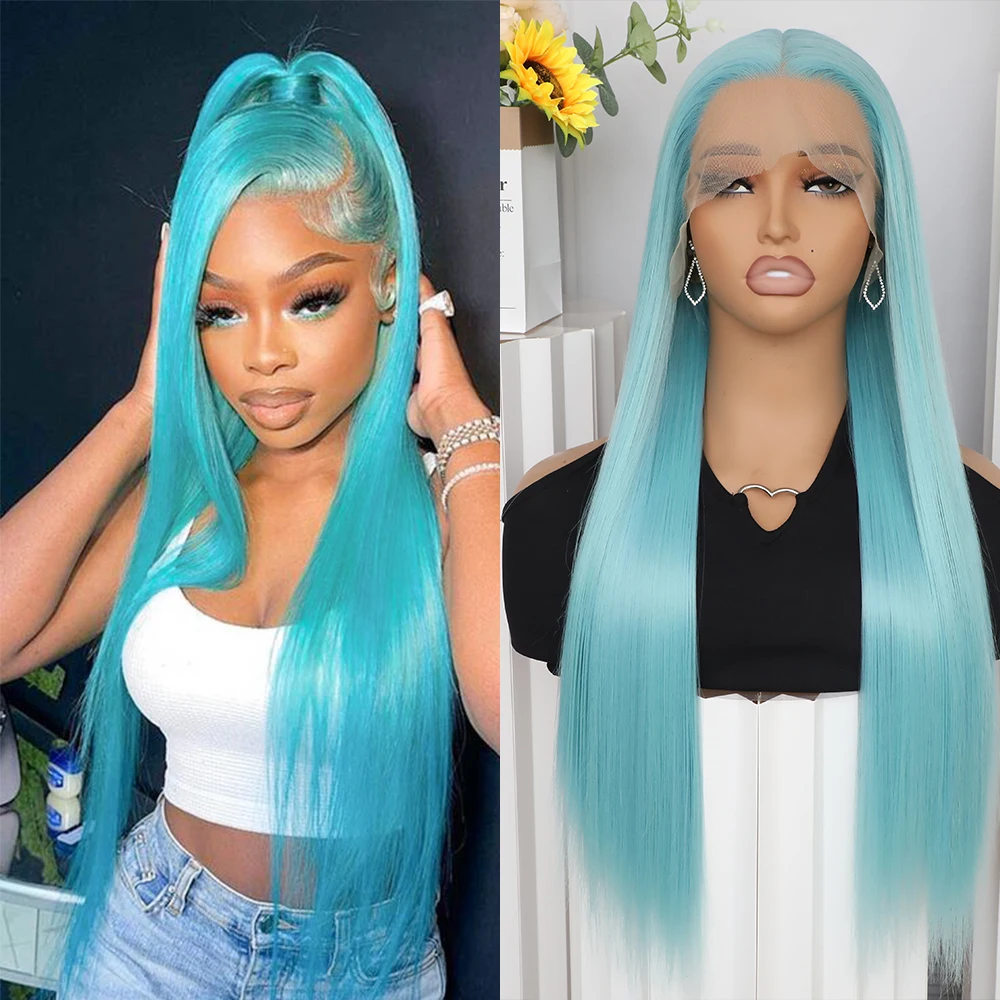 Apolaurel синтетический парик спереди светло-коричневого цвета 13x4 дюймов прямые