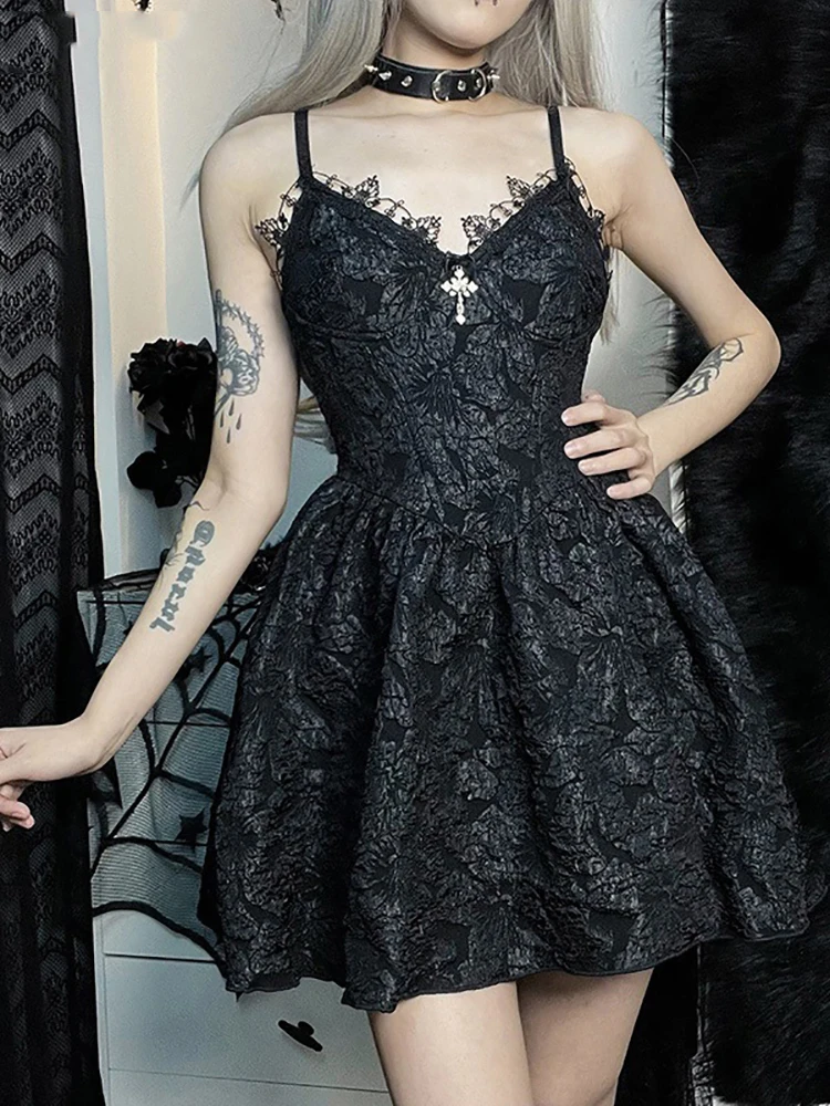 

Женское винтажное платье с V-образным вырезом, облегающее платье-трапеция в готическом стиле