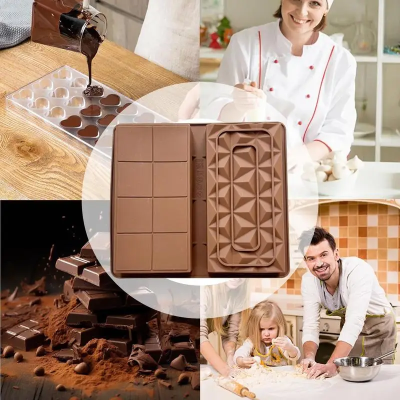 Формы для шоколадных батончиков глубокая силиконовая форма с антипригарным