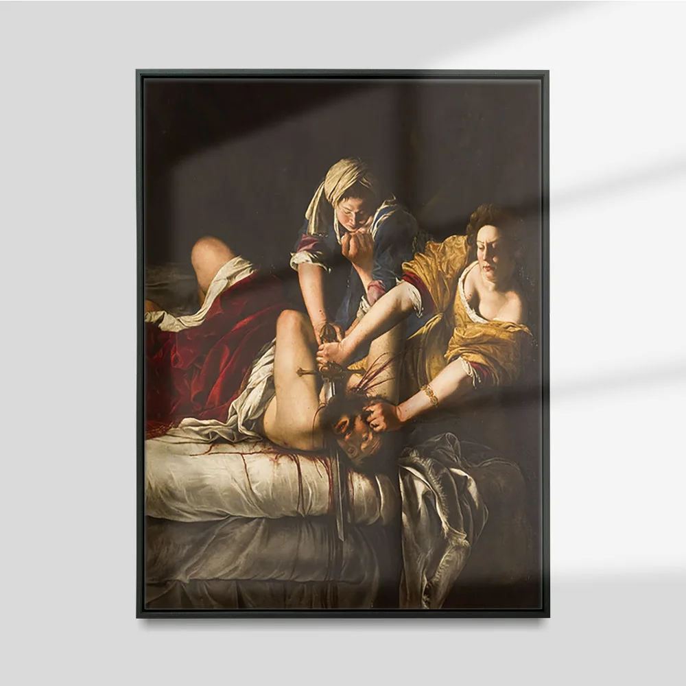 

Judith Beheading Holofernes Religious Art Print Poster Vintage Canvas Painting Artemisia Gentileschi Wall Picture Bedroom Decor