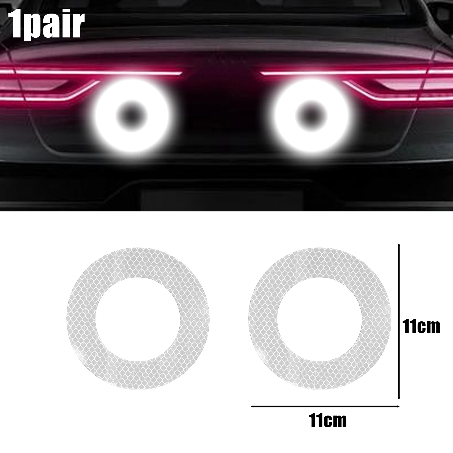 

Многофункциональные полые круглые ночные светоотражающие наклейки, светящиеся светоотражающие предупреждающие декоративные практичные для автомобилей, мотоциклов