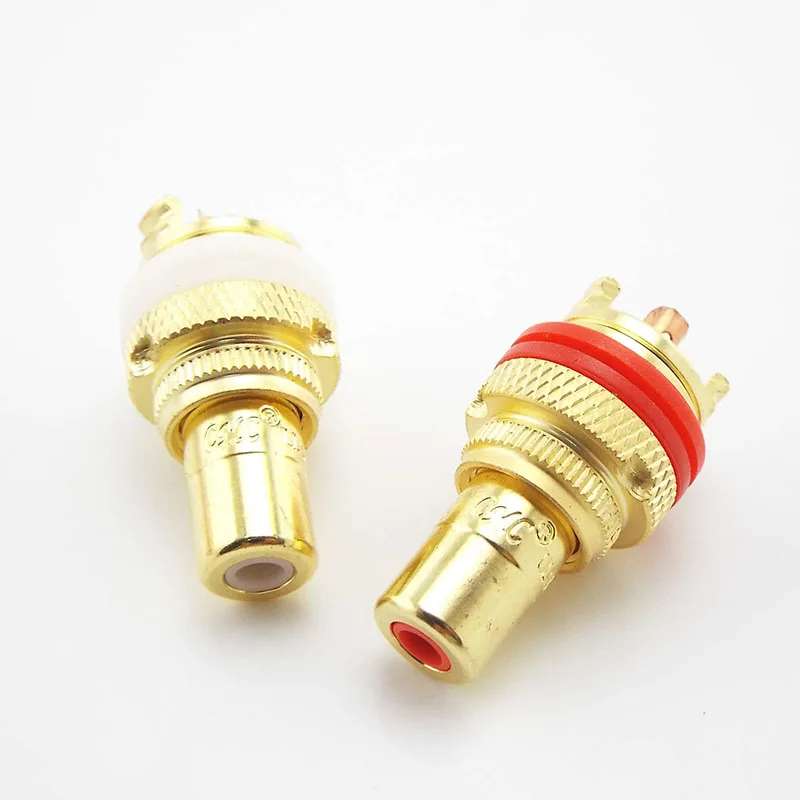 Gold RCA Jack HIFI терминалы Pom изоляция высококачественный переходник с внутренней