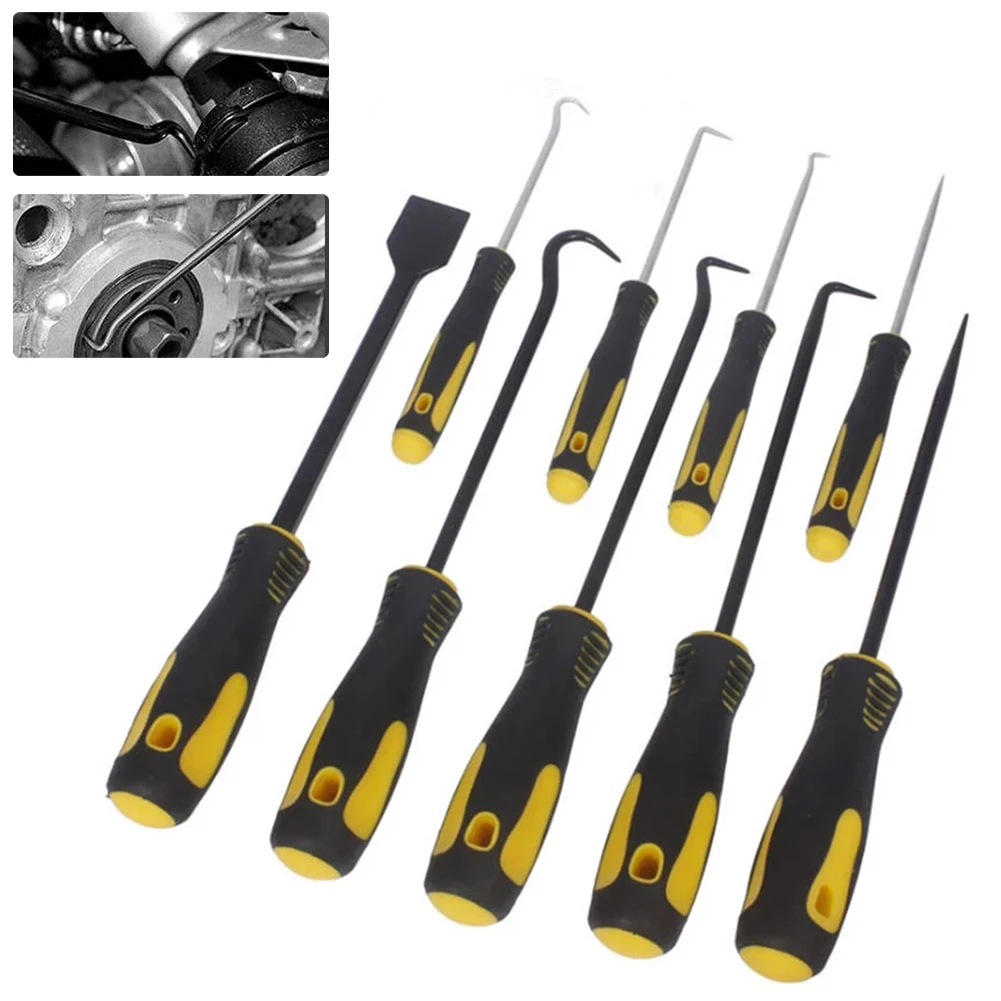

9pcs Oil Seal Screwdrivers Set Scraper Hook And Pick Kit Automotive Oil Seal Puller Oring Hook Seal Remover Hand Tool