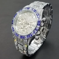 men watches 2022 new iced out stainless steel waterproof male quartz wrist watch six pin multifunctional calendar men%e2%80%99s clocks