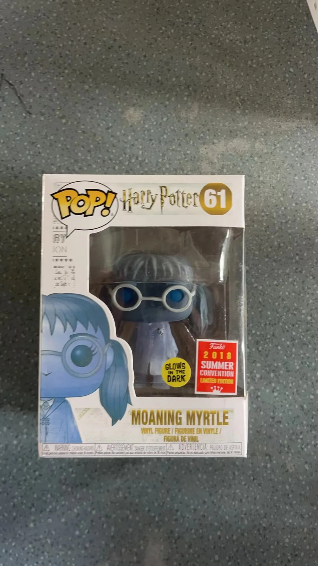 FUNKO POP Harries World MOANING 61. # GLOWS IN THE DARK Модель игрушки для детей Виниловая фигурка