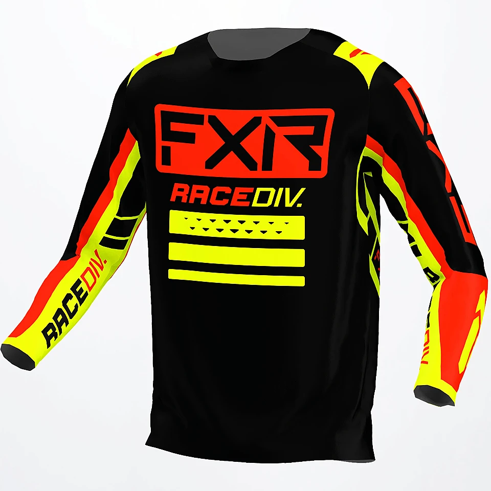 

Men's Mountain Bike Black Yellow Motocross Long Sleeve Shirt Quick Dry Top