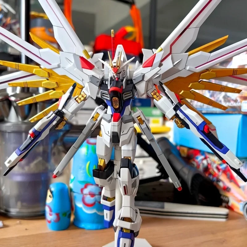 Фото Горячее высокое качество Strike Freedom Soar High Gloss Spraying Hg 1/144 Сборка Модель Комплект Фигурки Детская Игрушка Настольный Орнамент Игрушка №2