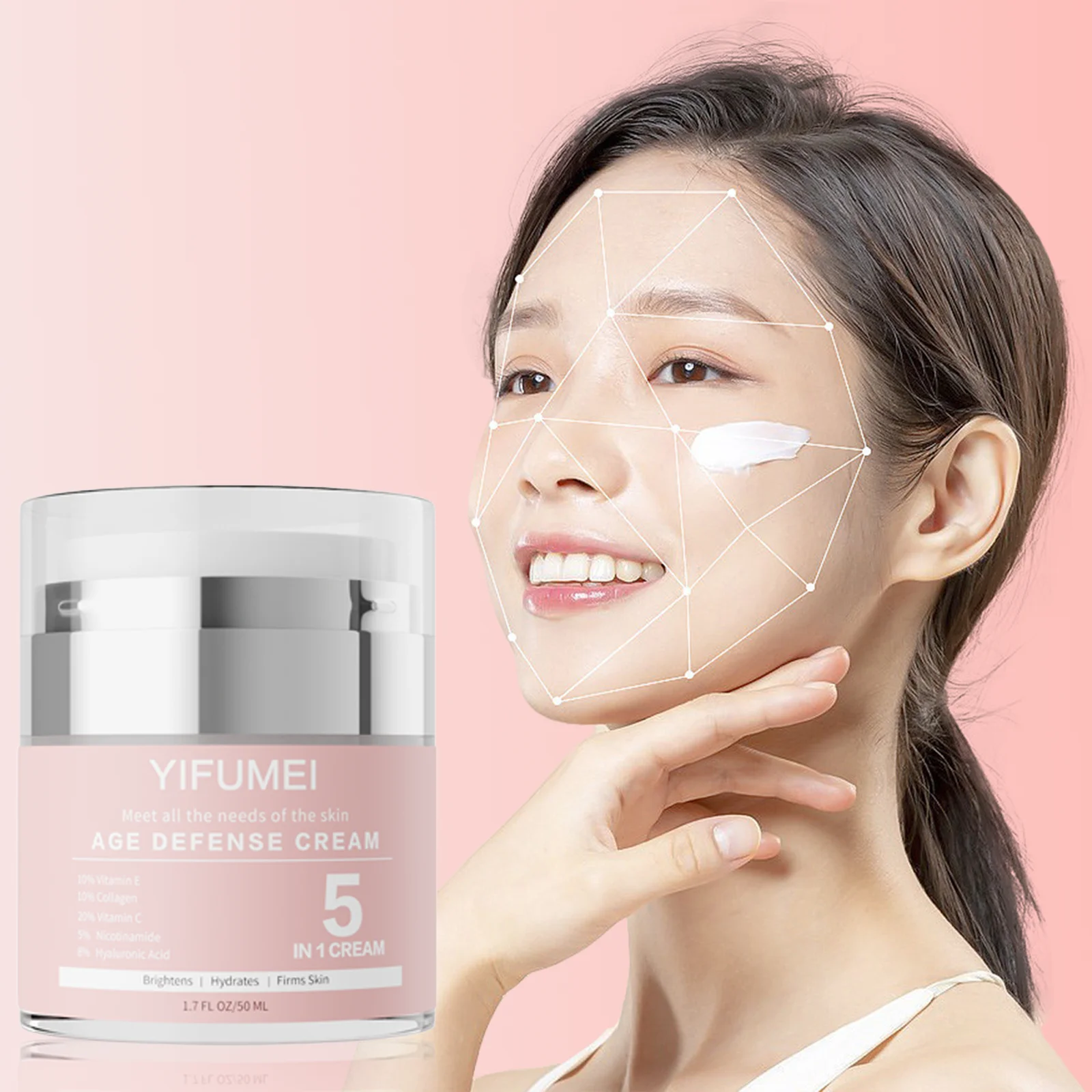 Фото Крем для лица с никотинамидом, 1 шт., 2 шт., питательный, подтягивающий, сужает поры, разглаживает мелкие морщины, повышает эластичность кожи, корейский уход за кожей №1