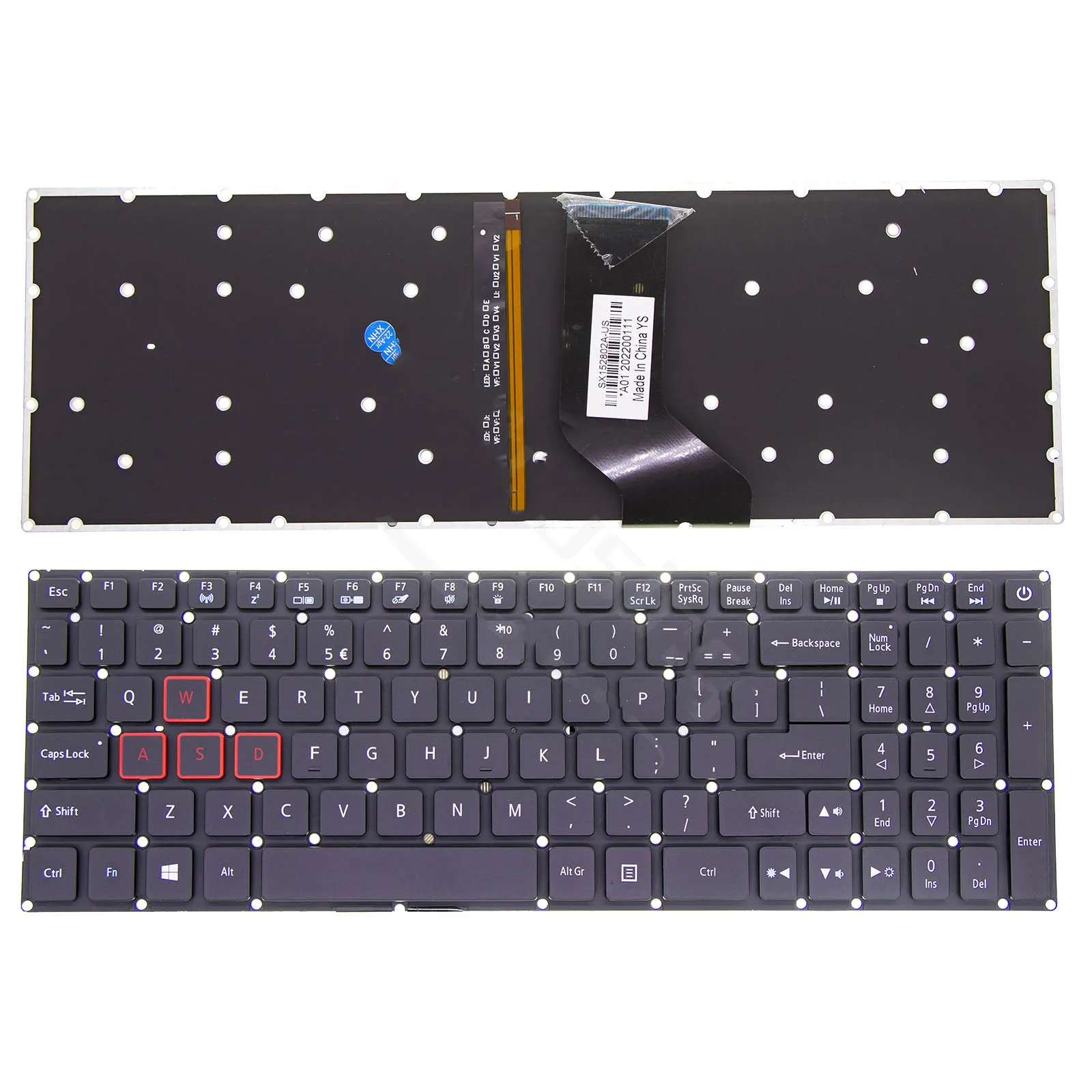 New For Acer Predator Helios 300 G3-571 G3-572 PH315-51 PH317-51 N17C1 US Laptop Keyboard Backlit