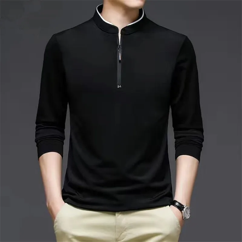 Spring Summer Autumn Long Sleeve Short sleeve Men Golf Wear T-shirt Sports Shirt Man Stand Collar Loose Business golf Polo Shirt