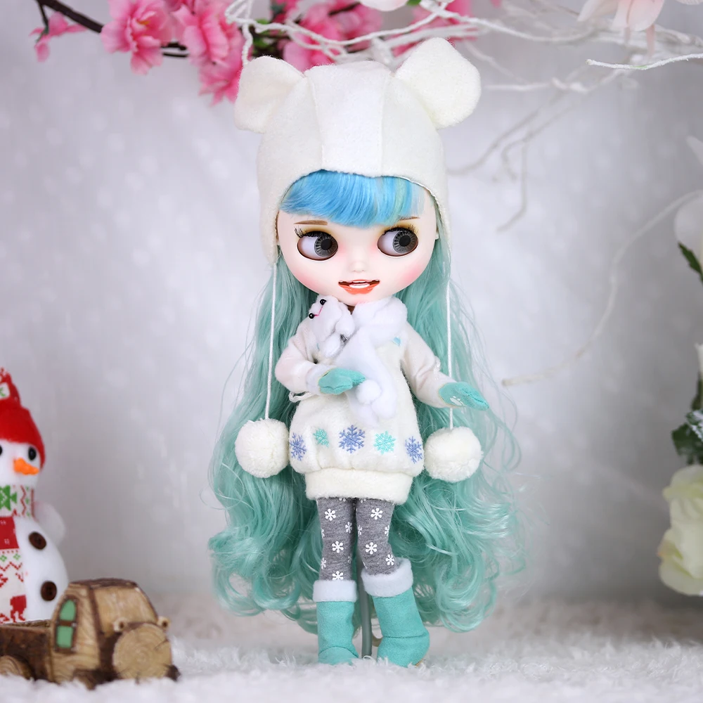 Ful Hair Snowflake Set Includes Hat And Shoes Girl Boy Gift Toy