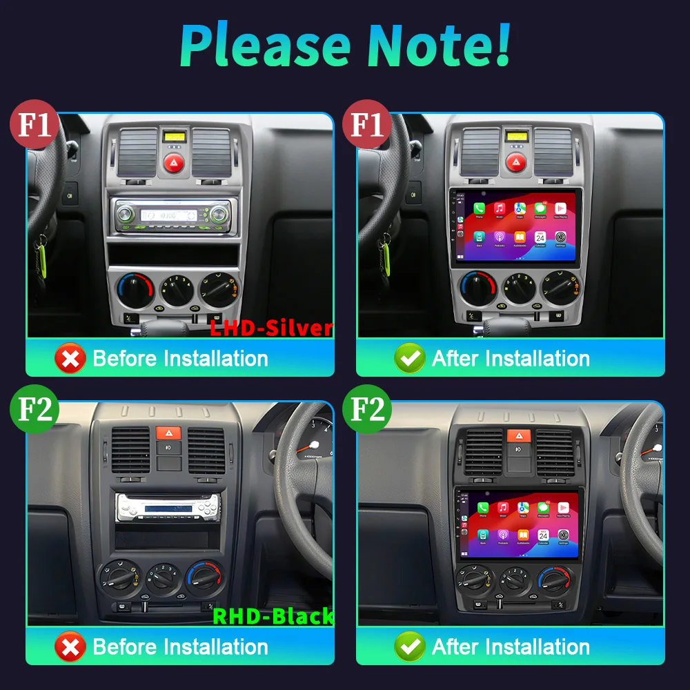 Автомобильный радиоприемник Android 14 мультимедиа для Hyundai Getz 2002-2011 беспроводной