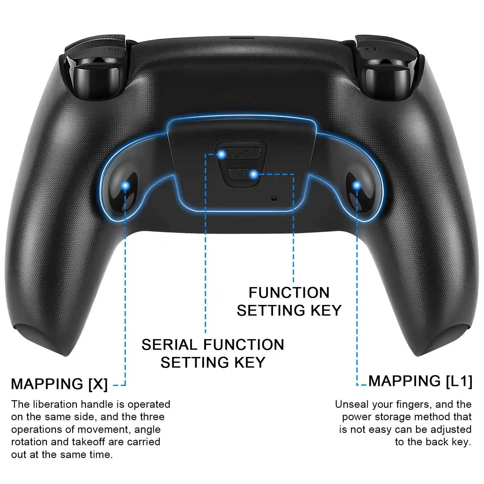 

PS5 Game Controller Backup Key Button Compatible With PS5 Original Gamepads