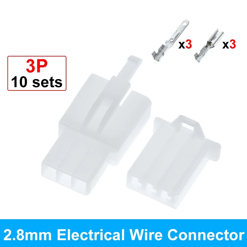 Комплект клеммных блоков TZT 10 шт., 2,8 мм, 2/3/4/6/9-контактный