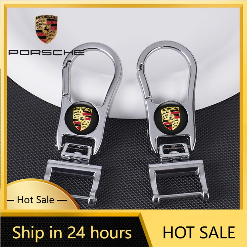 Фото Новые брелоки-значки для ключей Porsche Cayenne, Panamera, Macan, 911, 718, Taycan, Cay с защитой от потери №1