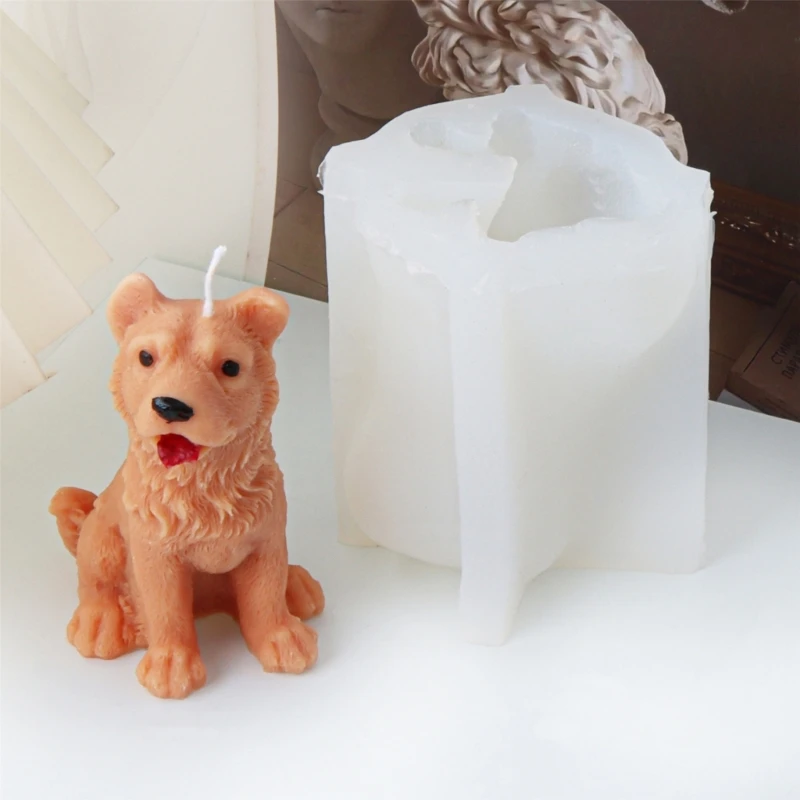Формы для свечей в виде животных силиконовые формы собак эпоксидной смолы Прямая
