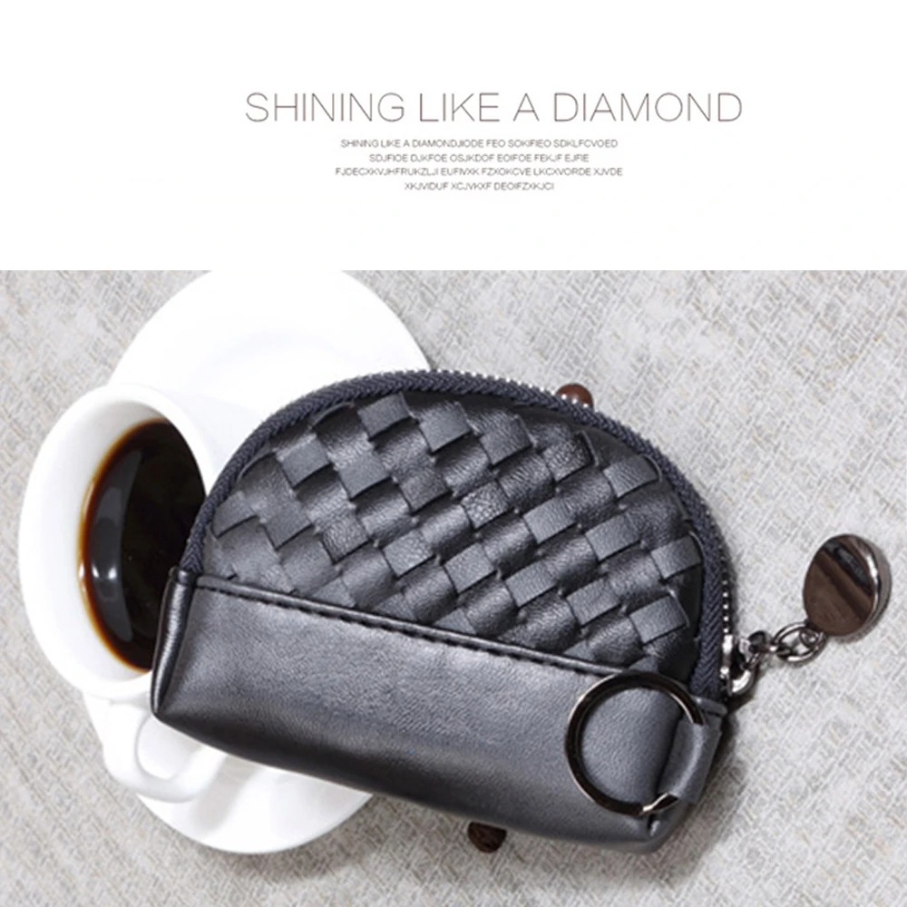 2023 New Women's Handwoven Wallet Fashion Zipper PU Leather High Quality Women's Wallet Short Card Holder Brand Women's Wallet