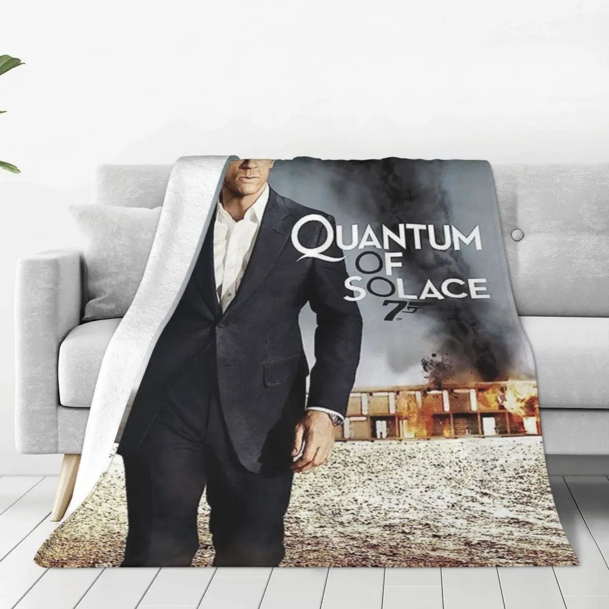

No Time To Die Warm Soft Blanket Daniel Craig British Agent Travelling Throw Blanket Custom Flannel Bedspread Sofa Bed Cover