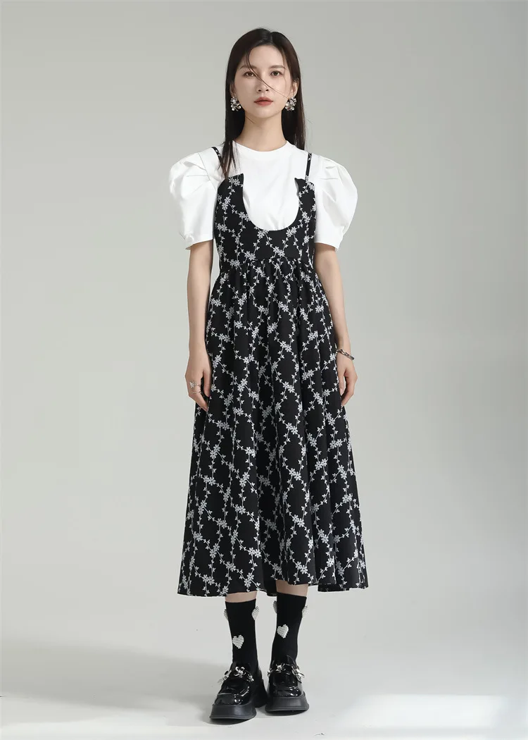 Модный дизайн летняя французская Цветочная кофта Женский костюм с большим