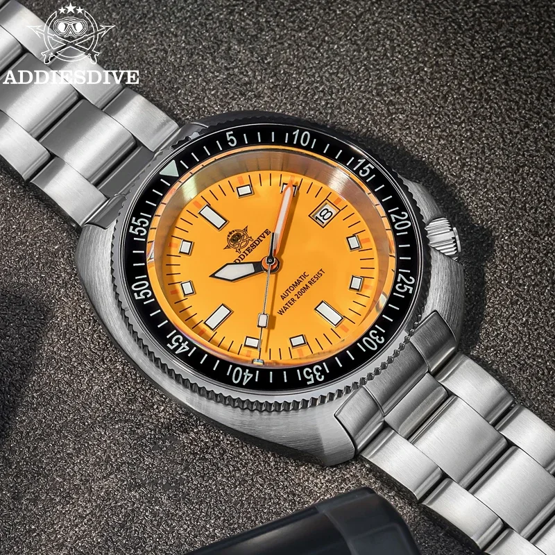 Мужские автоматические часы ADDIESDIVE AD2080 из нержавеющей стали