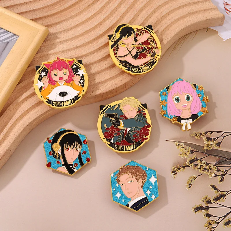 

Spy X Family Character Commemorative Pins Enamel Pin Cartoon Brooch Lapel Badges Jewelry Gift Funny Cute Fashion Kids Friends