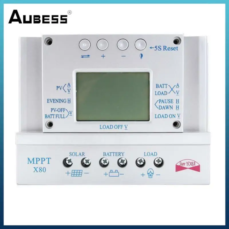 

Au Battery Charge Controller 80a 60a 12v / 24v Usb 5v Charge Overload Mppt Solar Controller Short-circuit Protection 2 In 1